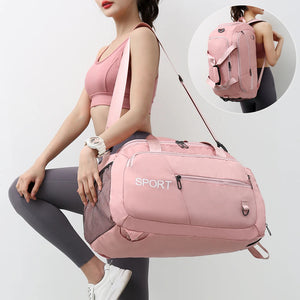 Bolsas de equipaje para mujer, bolso de mano Oxford para hombre, bolso de hombro para gimnasio, mochila de viaje deportiva impermeable con compartimento para zapatos