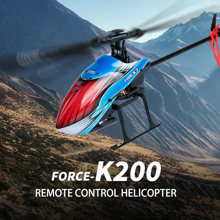 Helicóptero RC WLtoys XK K200 de 4 canales y 2,4 G, control remoto, avión con posicionamiento de flujo óptico, presión de aire, altura fija, juguetes para niños