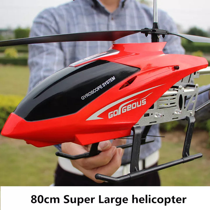 Upgrade XY-01 RC Helicopter 3.5CH 80cm Extra Large Remote Control Aircraft Model Outdoor Alloy RC Drone Kids Toy 3000mAh