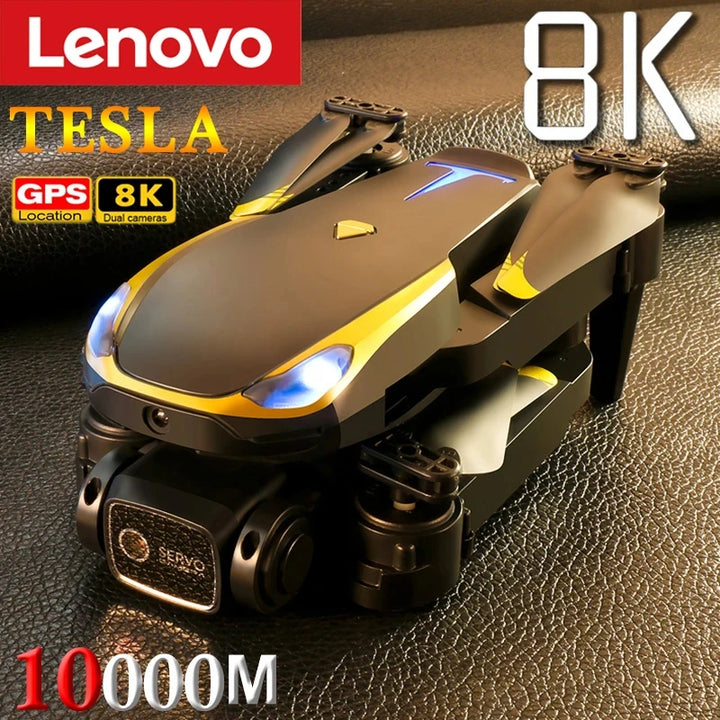 Lenovo 4k Tesla Drone Professional 8K HD Aerial Photography Quadcopter Obstacle Avoidance Drone with Camera GPS One-Click Return